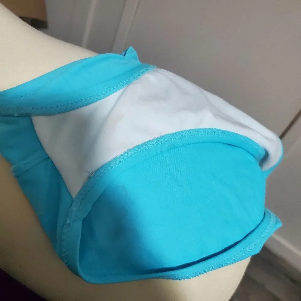 BECCA Blue Button Accented Bikini Set Size Medium
